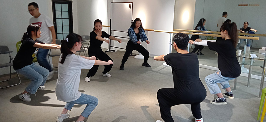 形體課教學現(xiàn)場