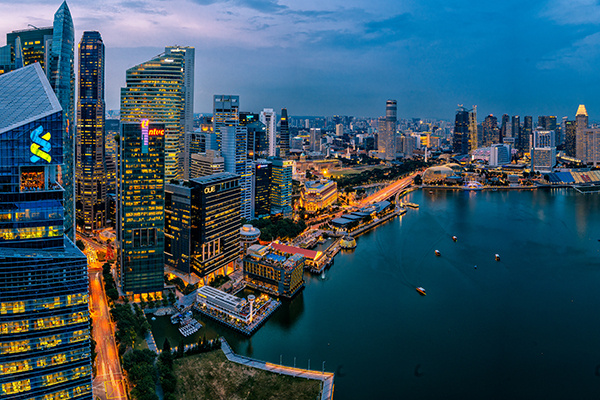 新加坡金沙湾夜景